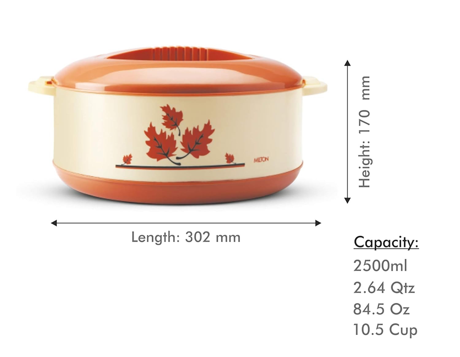 ORCHID 2500 CASSEROLE LIGHT BROWN  (AM-ORCC2500LB452-BM)