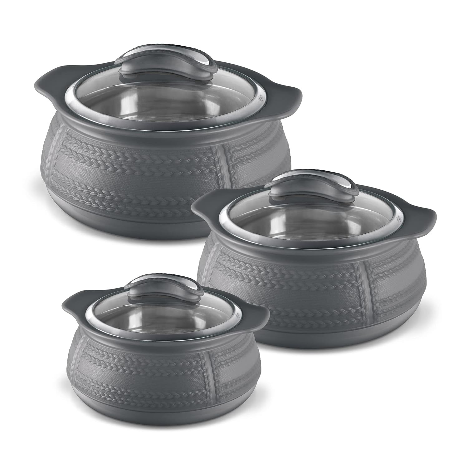 WEAVE 1320 JR SET CASSEROLE GREY (AM-WEAC1320GRY368-BM)
